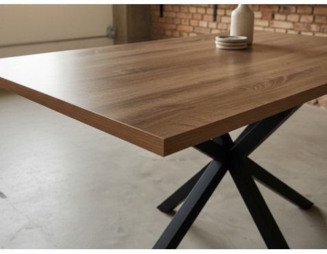 Mesa Comedor Stacy Rectangular Roble/Negra