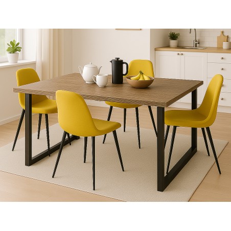 Mesa Comedor Taylor Roble/Negra