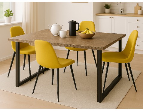 Mesa Comedor Taylor Roble/Negra