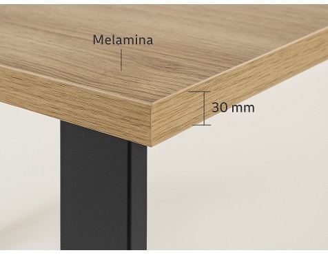 Mesa Comedor Taylor Roble/Negra