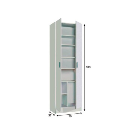 Armario Zapatero 2 Puertas Blanco
