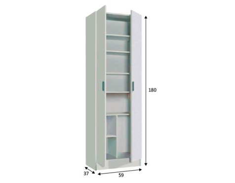 Armario Zapatero 2 Puertas Blanco