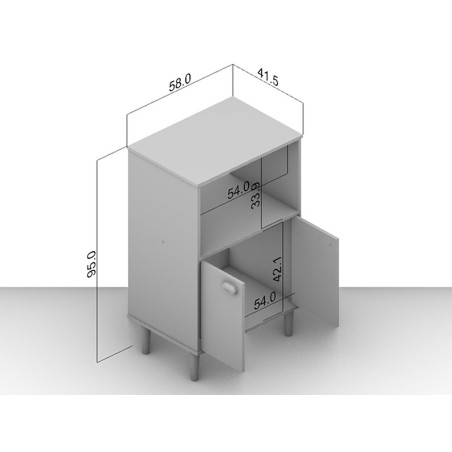 Mueble Microondas asfeld2 Blanco