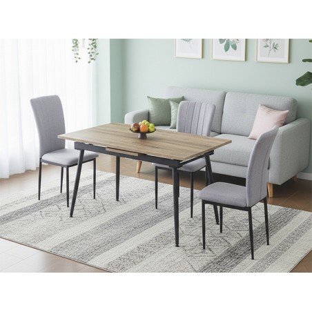 Mesa Comedor Extensible Trenton Roble/Negra