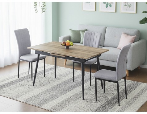 Mesa Comedor Extensible Trenton Roble/Negra