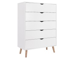 Cómoda Fiano 5 Cajones Blanca