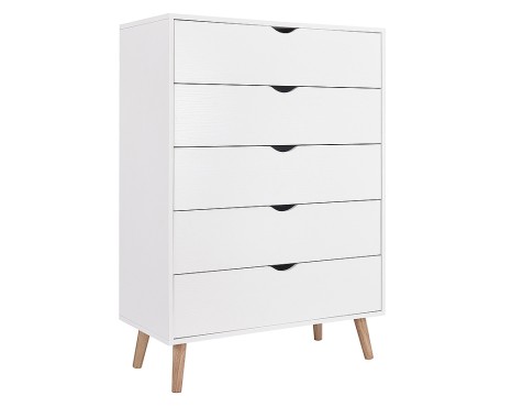 Còmoda Fiano 5 Calaixos Blanca