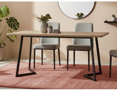 Mesa Comedor Ambler Roble/Negro