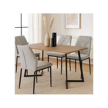 Mesa Comedor Ambler Roble/Negro