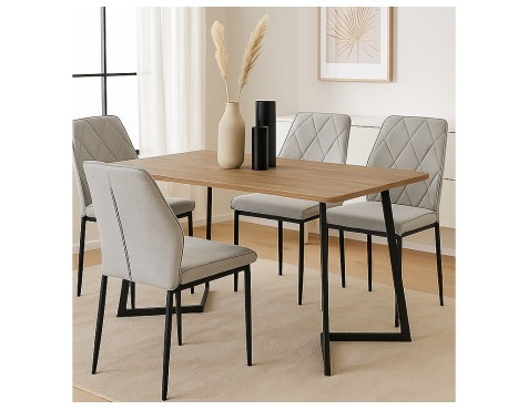 Mesa Comedor Ambler Roble/Negro