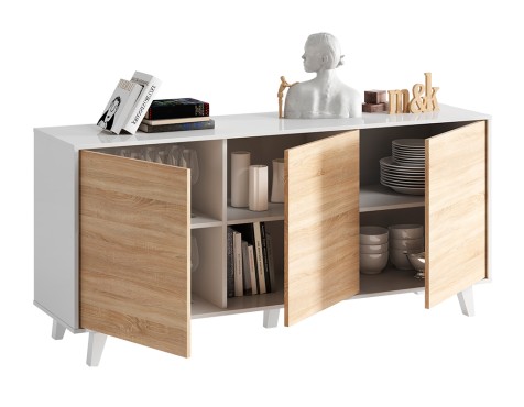 Aparador Salón Zaiken Roble Canadian Blanco