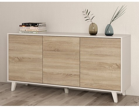 Aparador Salón Zaiken Roble Canadian Blanco