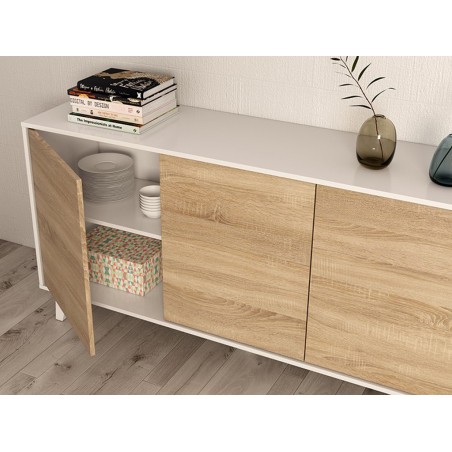 Aparador Salón Zaiken Roble Canadian Blanco