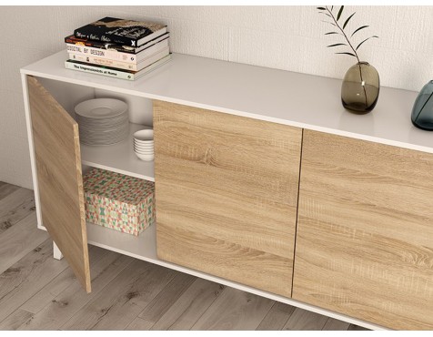 Aparador Salón Zaiken Roble Canadian Blanco