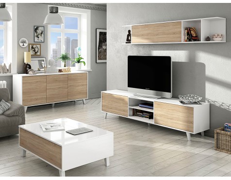 Aparador Salón Zaiken Roble Canadian Blanco