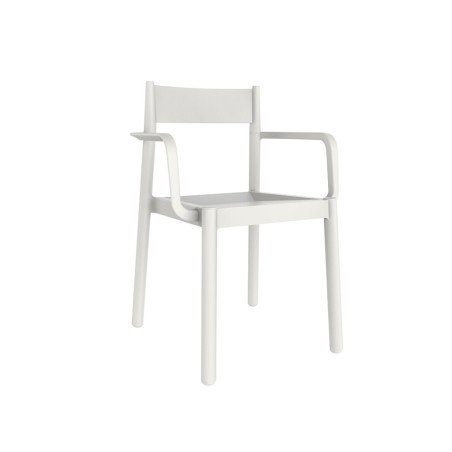 Set 4 Sillas Jardín Con Brazos James Blanca