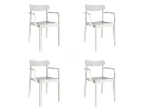 Set 4 Cadires Jardí Amb Braços Robert Blanc