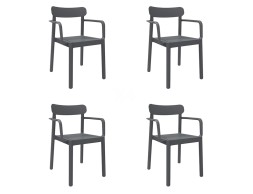 Set 4 Cadires Jardí Amb Braços Robert Gris