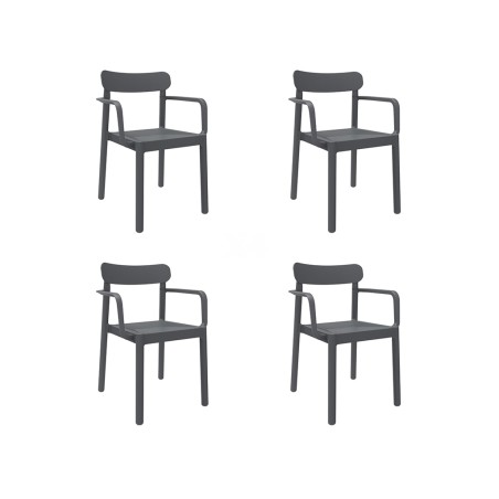 Set 4 Cadires Jardí Amb Braços Robert Gris