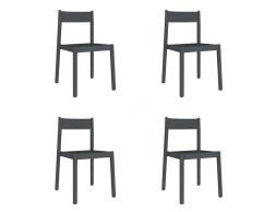 Set 4 Sillas Jardín James Gris