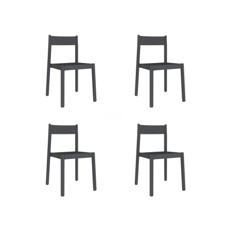 Set 4 Sillas Jardín James Gris