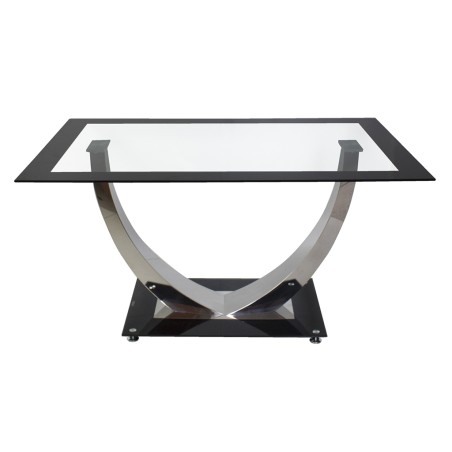Mesa Comedor Unique Cristal Templado/Cromado