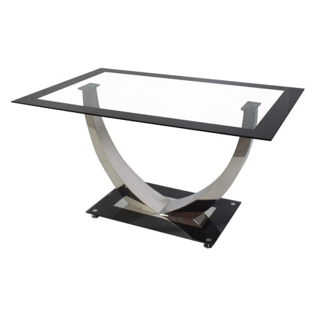 Mesa Comedor Unique Cristal Templado/Cromado