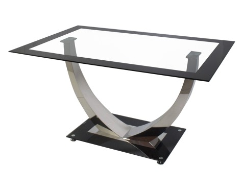 Mesa Comedor Unique Cristal Templado/Cromado
