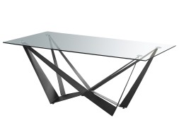 Mesa Comedor W Cristal Templado/Negro
