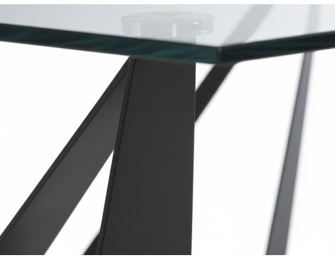 Mesa Comedor W Cristal Templado/Negro