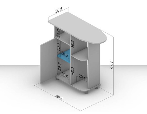 Mueble De Planchar asfeld2 Blanco