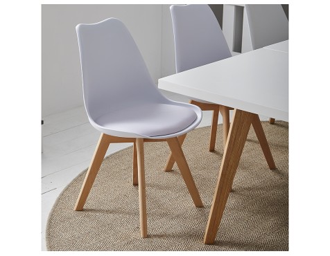 Pack 4 Sillas Comedor Nordic Blanca