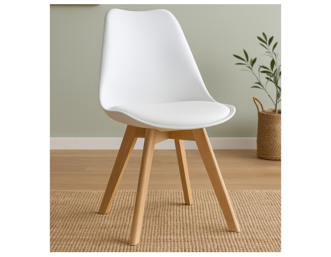 Pack 4 Sillas Comedor Nordic Blanca
