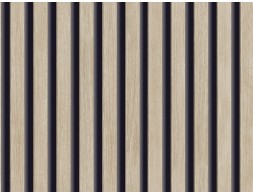 Papel Pintado Listones Madera Beige-Crema
