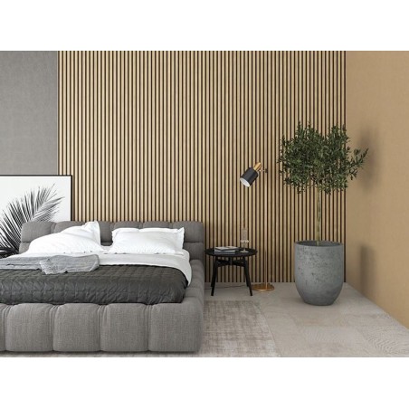 Papel Pintado Listones Madera Beige-Crema