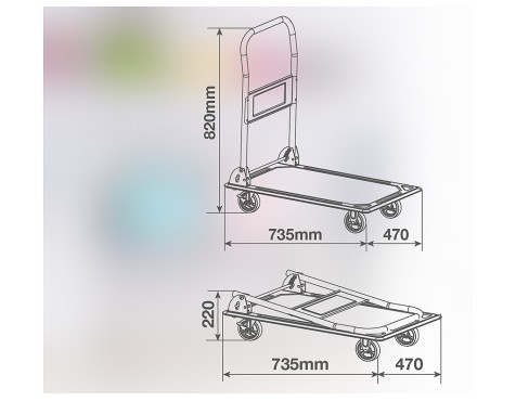 Carretilla Plataforma Plegable