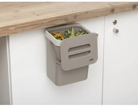 Papelera Compost Beige