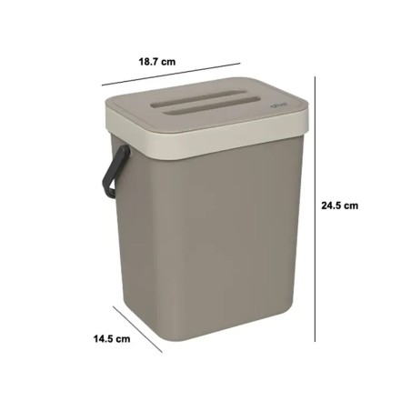 Papelera Compost Beige