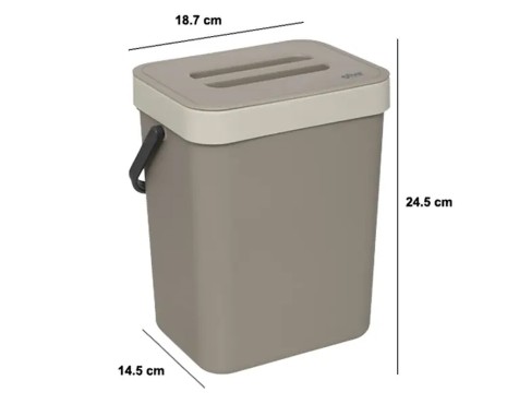 Papelera Compost Beige