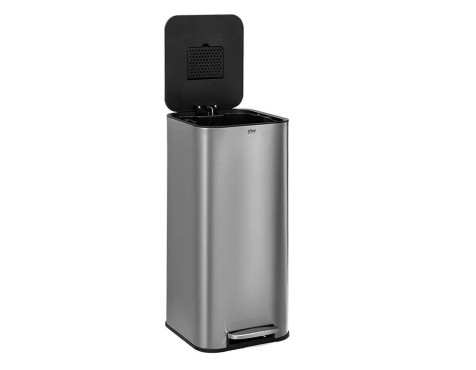 Cubo De Basura Delta Gris Plata