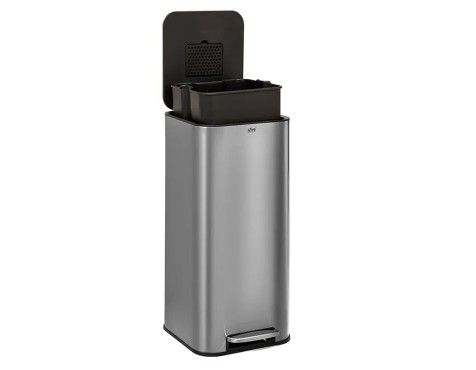 Cubo De Basura Delta Gris Plata