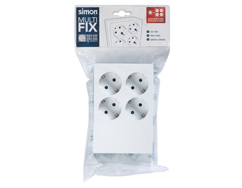 Base Múltiple 4 Tomas Multifix Blanca