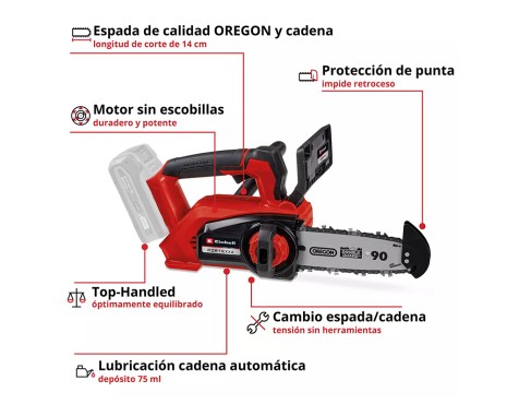 Motoserra A Bateria Einhell Fortexxa 18/20 Th