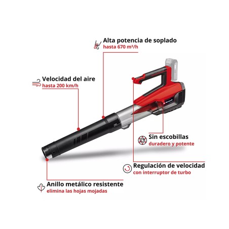 Soplador De Hojas Gp-Lb 18/200 Li E-Solo Einhell
