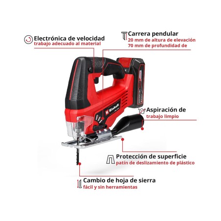 Sierra De Calar Einhell Tc-Js 18/70 Li