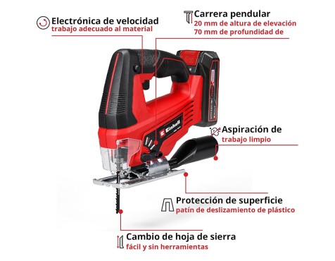 Sierra De Calar Einhell Tc-Js 18/70 Li