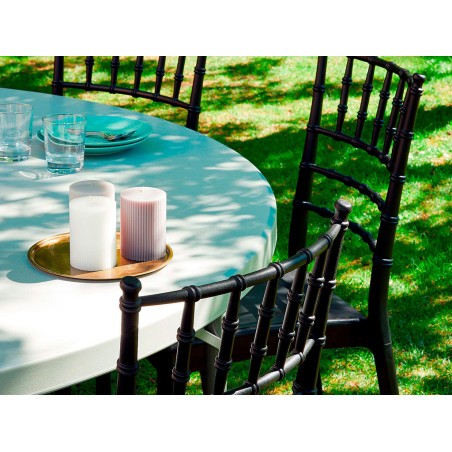 Mesa Plegable Redonda Rossini Gris