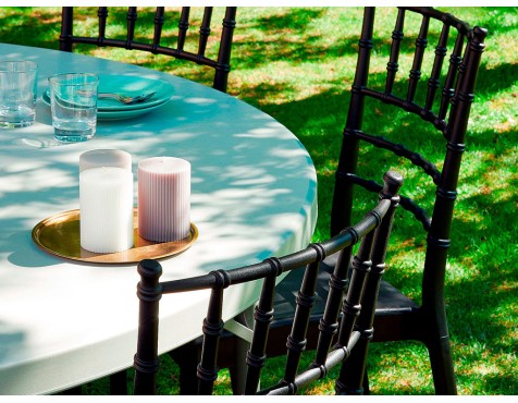 Mesa Plegable Redonda Rossini Gris
