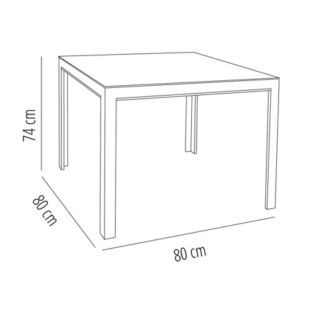 Mesa Jardín Shio Cristal Blanco