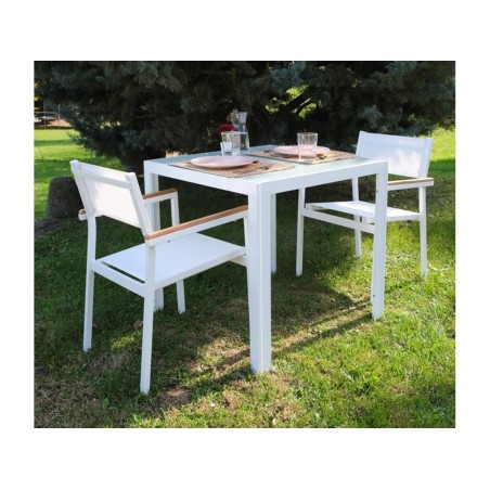 Mesa Jardín Shio Cristal Blanco